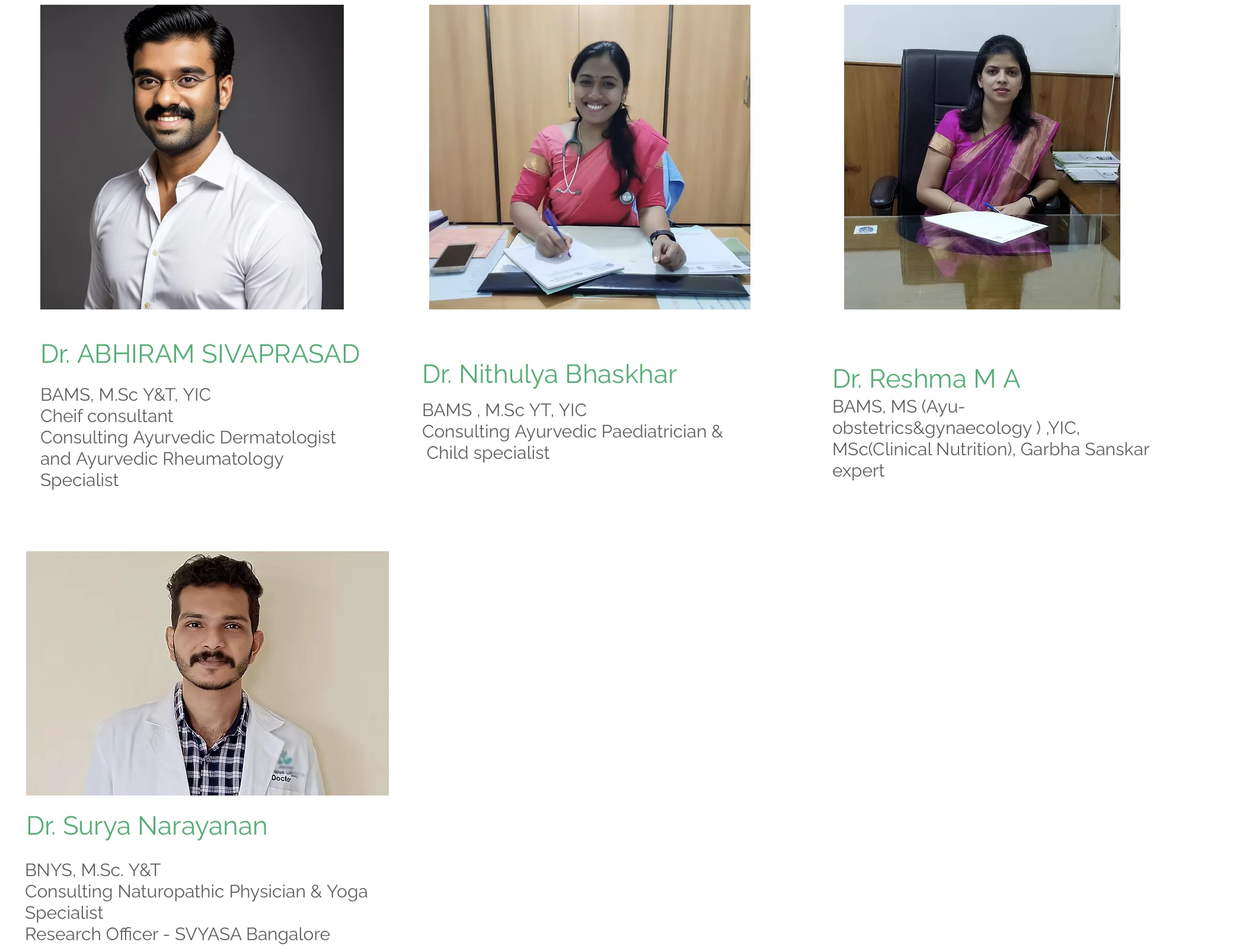 VedaNovaAI expert healing team of specialist doctors and practitioners