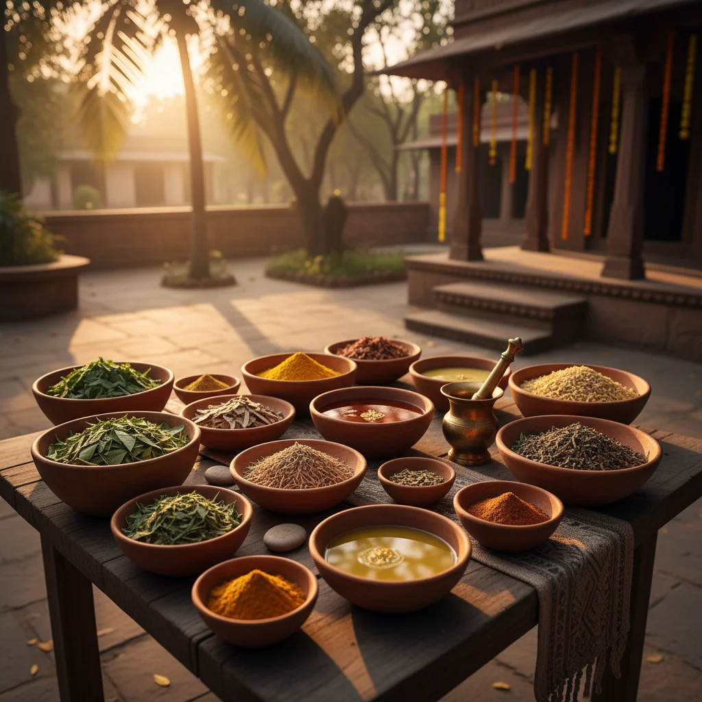 Indian Ayurvedic clinic interior